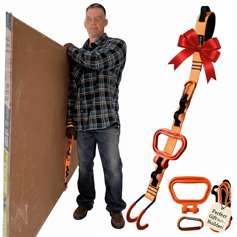 MULTUS Max Mover Panel Lift – Heavy Duty Plywood, Sheetrock & Drywall Carrier | Ergonomic Handle Strap System for Easier Lifting & Moving Panels - Image 1